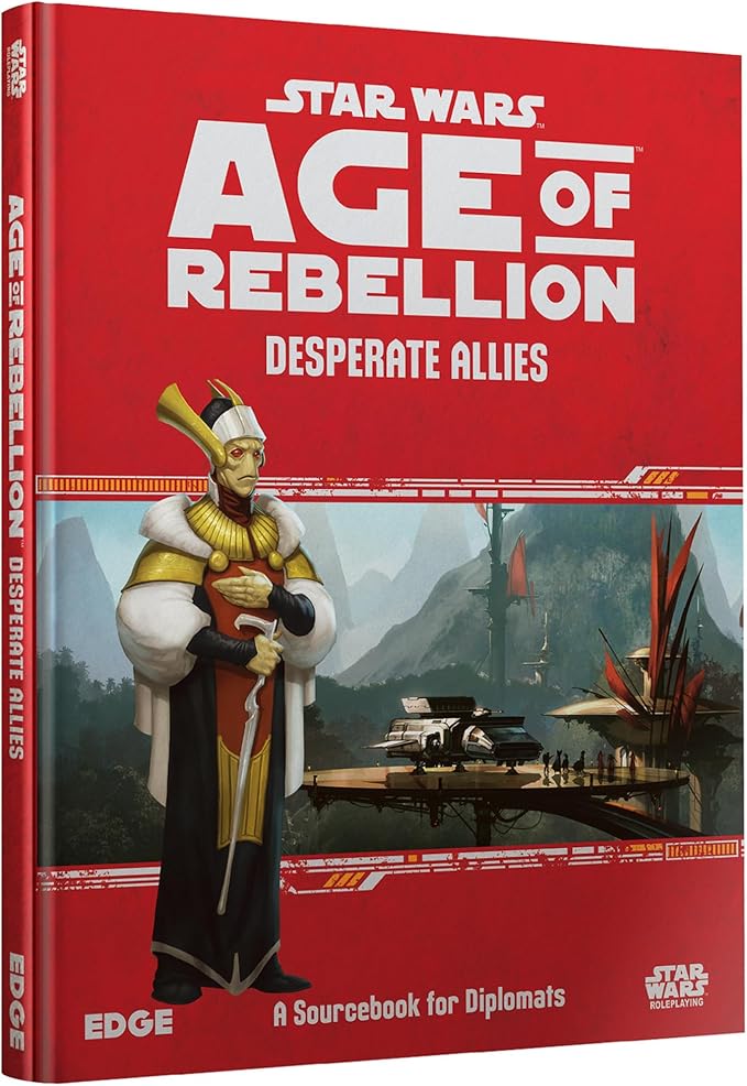 Asmodee Star Wars: Age of Rebellion Roleplaying Game Desperate Allies SOURCEBOOK - New Species Specializations &amp Rebel Base Rules RPG for Kids &amp Adults Ages 14+ 3-5 Players