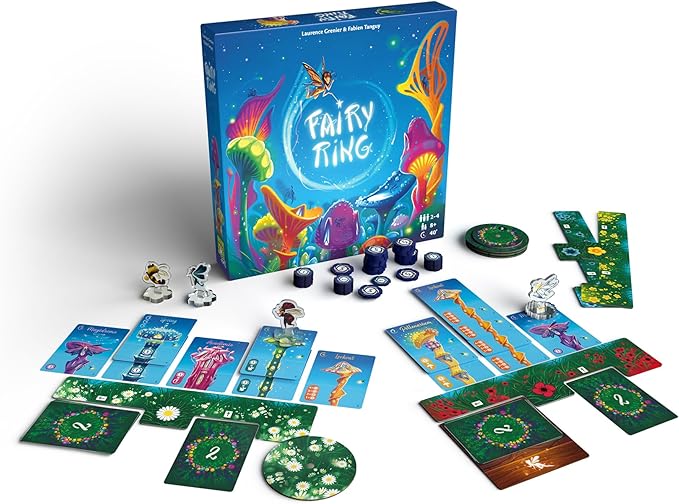 Fairy Ring Board Game - Enchanting Drafting &amp Movement Strategy Game Immersive Fairy Village Building Game for Kids &amp Adults Ages 8+ 2-4 Players 40 Min Playtime Made by Repos Production