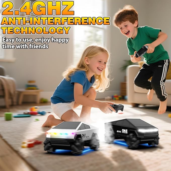 Gesture Sensing RC Stunt Car Toys for 6-12 Years Old Boys Girls 1/28 Scale 4WD RC Drift Car 2.4Ghz RC Cars Seven Light Modes Hand Controlled 360°Rotating Cool Birthday Gifts for Kids