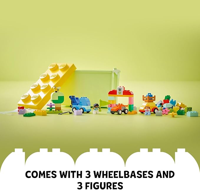 LEGO DUPLO Classic Cars and Trucks Brick Box Building Blocks - Learning &amp Educational STEM Toys for Toddlers Ages 1.5+ Years - Develops Fine Motor Skills - Gift for Toddler Birthday - 10439