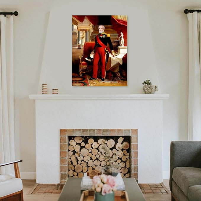Turn Me Royal Custom Portrait from Your Photo Personalized Canvas Wall Art as Unique Birthday Gift for Men Turn him into Royalty (The Great Prince 12 x 16)