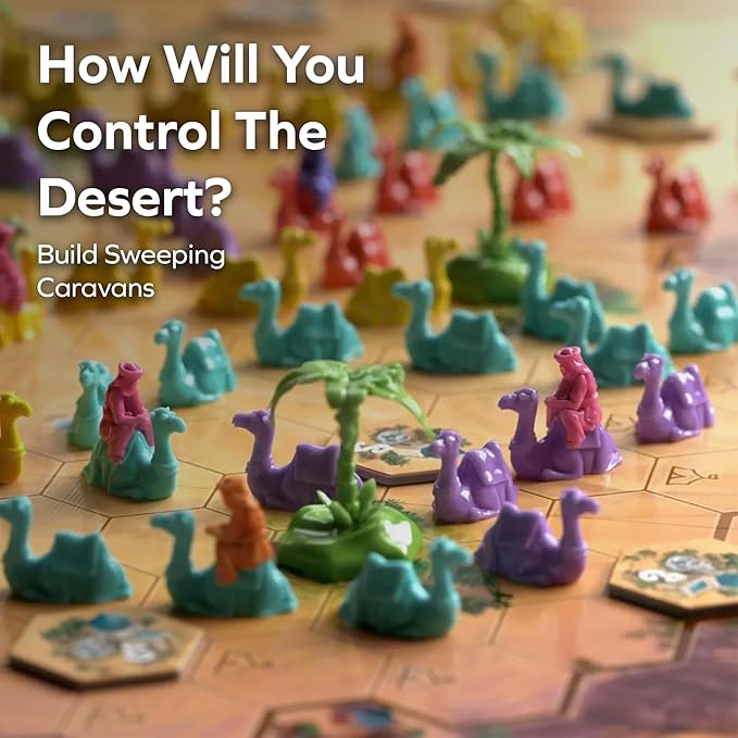 Allplay Through The Desert - Classic Strategy Board Game - Approachable Elegant Tactical - One of The Great Strategy Board Games for Adults - Also Great 2 Player Game