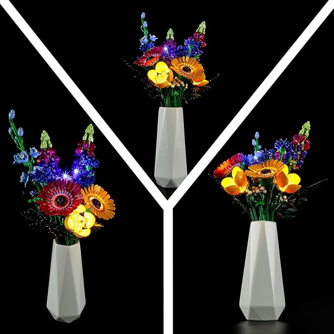 LED Light for Lego Wildflower Bouquet 10313 SetDesign and Configuration Compatible with Model 10313 (LED Light Only Not Building Block Kit)