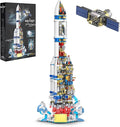 Mechanical Space Rocket Building Set - 1099Pcs DIY Model Rocket Building Blocks Set Space Shuttle Collectible Display Model Set with Launch Stand home Office Decor Birthday Gifts for Adults Boys