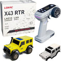 LDARC 1:43 Scale Mini RC Crawler RTR RC Rock Truck 4x4 2.4GHZ Hobby Grade Remote Control Car Model Vehicle RC Buggy Comes with a DIY Replaceable Body Shell(Lemon Yellow)