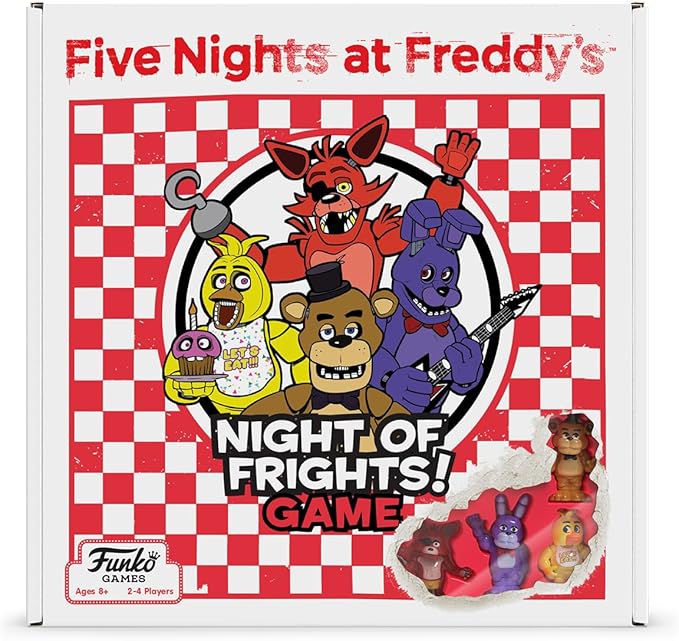 Funko Games Five Nights at Freddy's Night of Frights! Board Game | Includes 4 Sculpted Figures | 2-4 Players Ages 8+