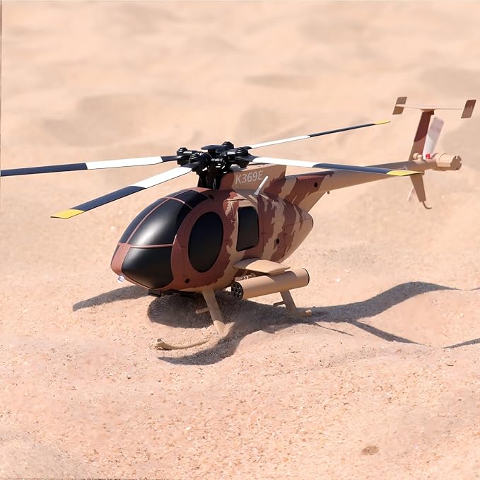 RC-ERA C184 MD500 RC Helicopter 4CH Single-Propeller Flybarless Optical Flow Gyro Stabilized Remote Control Helicopter RC Aircraft Model Toys for Adult