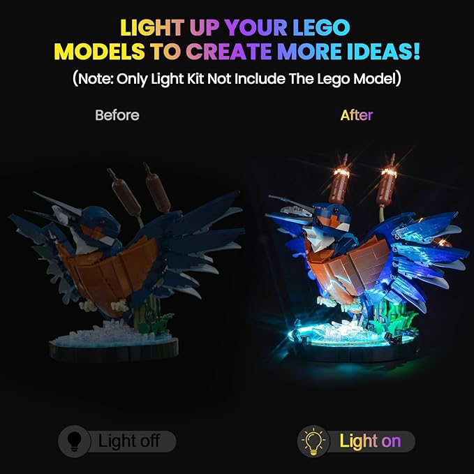 Upgraded Led Light Kit Compatible with Lego Kingfisher Bird Building Set Lights Decoration Lego 10331 (Model Not Included)