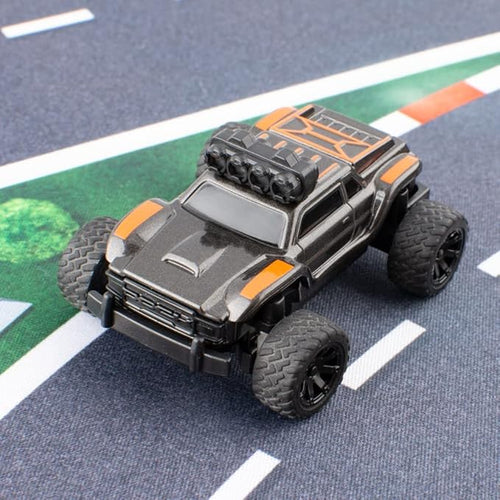 1:76 Turbo Racing Scale RC Sport Car Table Racing Remote Control Mini Model Car Full Proportional RTR Kit Toys (Monster Truck Orange)
