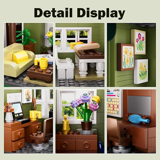 Modern House Building Set Warm Family Comedy TV Sitcoms The Dunphy's House Building Set Compatible with Lego Gifts for Fans and Adults and Girls Aged 14+ (1176 PCS)