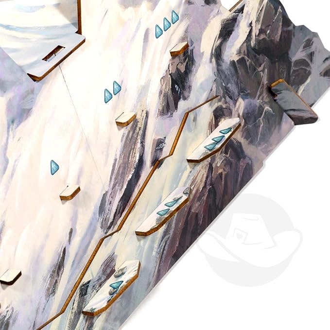 Everdell Silverfrost Wooden Mountain – Premium 3D Accessory for Everdell Silverfrost Upgraded Component for Strategic Board Game Wooden Game Accessory