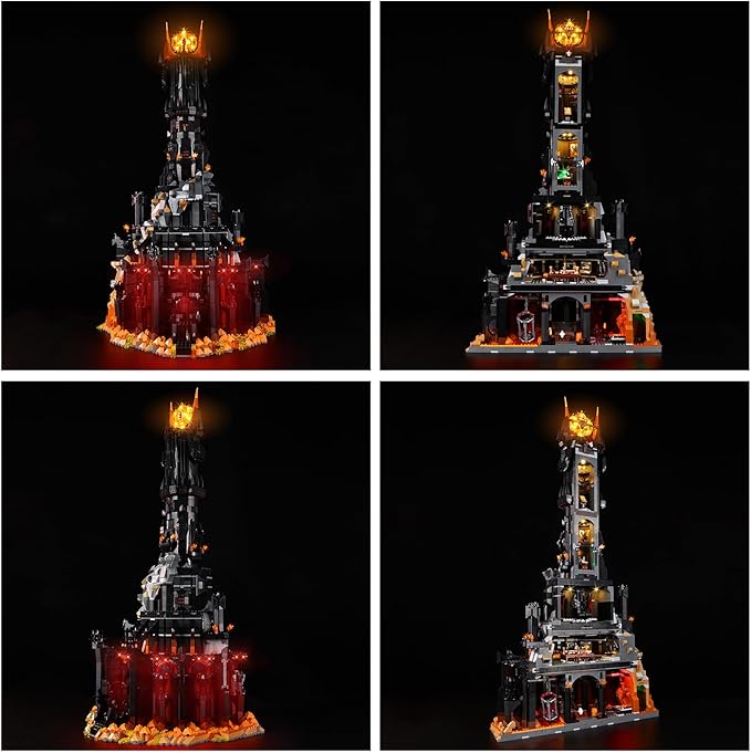 Kyglaring LED Light Kit Compatible with Lego The Lord of The Rings: Barad-dur 10333 Building Blocks Upgraded Lighting Accessories for 10333 Model Set (Model Not Included) Classic Version