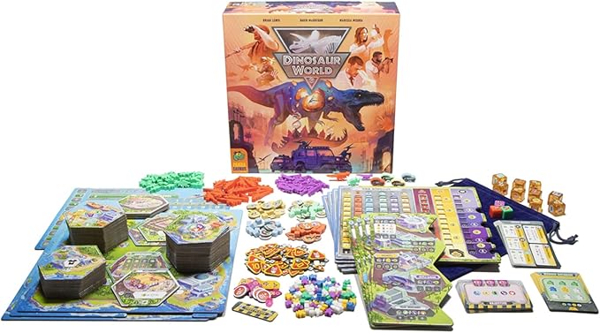 Dinosaur World Board Game Draft Build and Explore Your Dino Park for Victory! Strategy Game for Kids and Adults Ages 8+ 1-4 Players 60-120 Minute Playtime Made by Pandasaurus Games