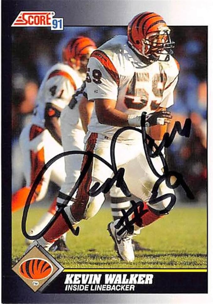 Autograph Warehouse 444695 Cincinnati Bengals 1991 Score 523 Kevin Walker Autographed Football Card