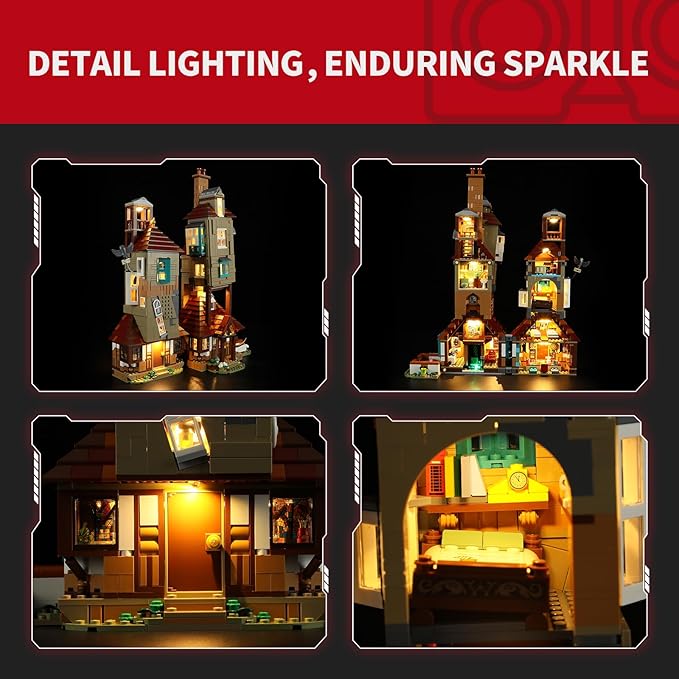 BRIKSMAX 2.0 Light Kit for The Burrow Collectors' Edition - Innovative LED Lighting Compatible with Harry Potter 76437 - Lego Set Not Included