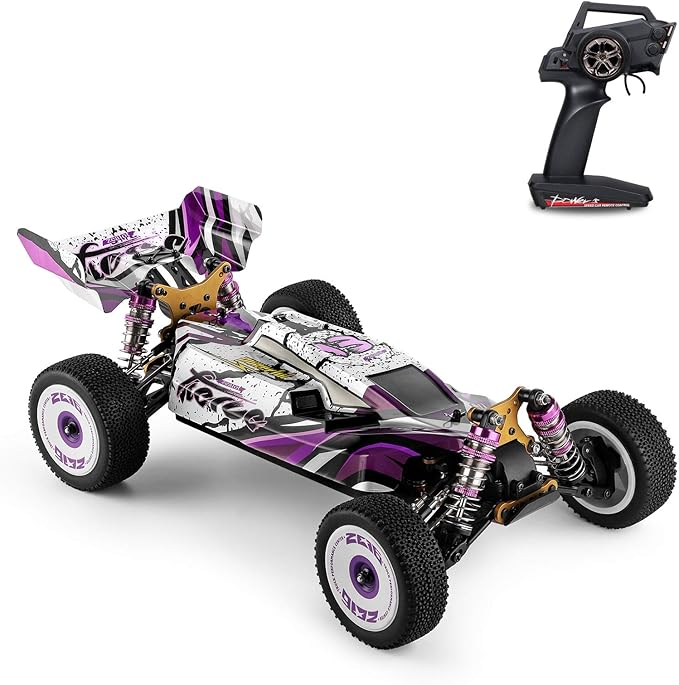 GoolRC WLtoys 124019 RC Car 1/12 Scale 2.4GHz 4WD 60km/h High Speed Racing Buggy Drift Car RTR Aluminum Alloy Chassis Zinc Alloy Gear 1 Battery