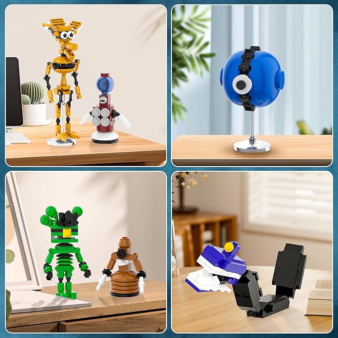 6 in 1 MST3KK Robot Building Set for Fans Tom Servo Crow Robot Model Set of 6 Cartoon Collectible Bricks Toys Halloween Christmas Creative Gift for Adults Kids Boys Girls 6+ 273 Pcs