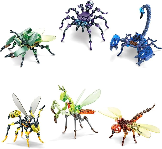 Inspired Insect Collection Building Set Scorpion Spider Beetle Butterfly &amp Mantis Display Models Creative STEM Educational Toy &amp Home Décor Gift for Kids Teens &amp Adults