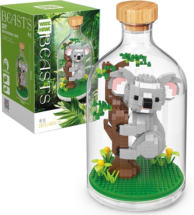 Creative Koala Toy Building SetAdult Mini Animal Friend SetParty Favors Gift for FriendAnimal Lover Office Home Decor Koala Building Block KitNew Year Easter Birthday Gift for Family