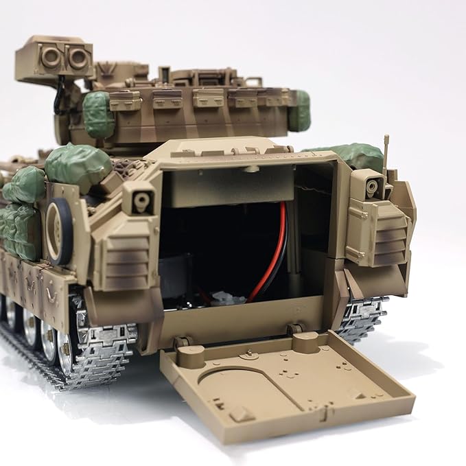 TOUCAN RC HOBBY US in Stock TD 1/16 RC Military Tank M2A2 Bradley Metal Tracks Wheels Infrared Barrel Recoil