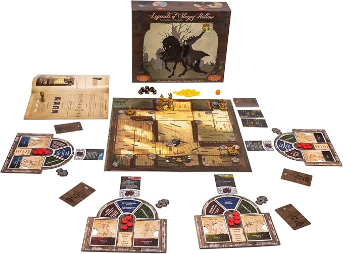 Greater Than Games | Legends of Sleepy Hollow | Cooperative Board Game | Horror Storytelling Campaign | 1 to 4 Players | 30+ Minutes | Ages 12+