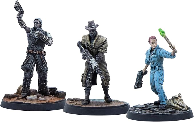 Modiphius Fallout Wasteland Warfare: Survivors: Washington Personalities - 3 Miniatures 32mm Unpainted Figures Capital Wave