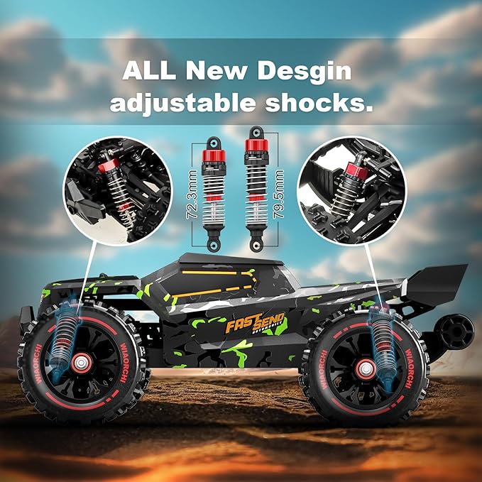 1/14 Brushless RC Cars for Adults Fast 50+ mph RC Trucks 4x4 Offroad Waterproof Electric Powered High Speed Remote Control Car Fast Extreme All Terrain RC Truggy with 3S Battery for Snow Sand