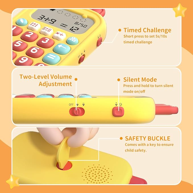 alilo Math Games for Kids Ages 5-12 Portable Math Toys for Practicing Addition Subtraction Multiplication and Division Fun Educational Toy with 5 Modes 19 Math Games and 50K Math Questions