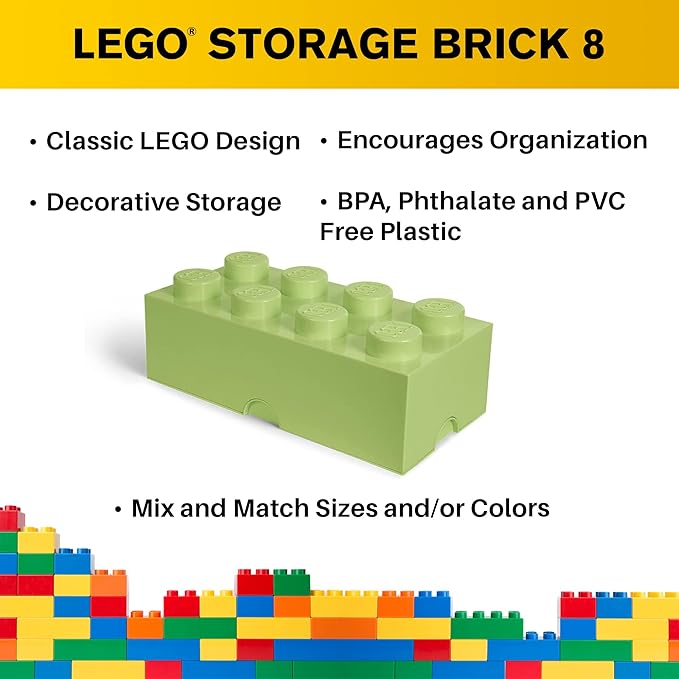 Room Copenhagen 8 LEGO Brick Box Yellow Green