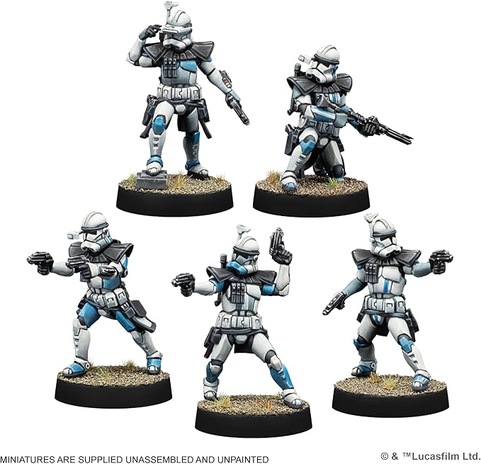 Asmodee Star Wars Legion Galactic Republic Starter Set - Tabletop Miniatures Game Strategy Game for Kids and Adults Ages 14+ 2 Players 90 Min Playtime