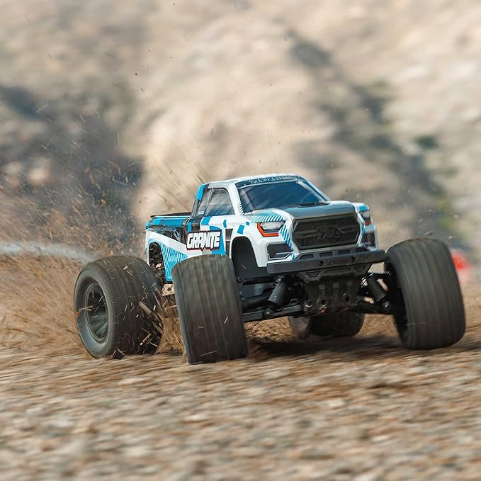 ARRMA RC Truck 1/10 Granite 4X4 RTR Brushed Monster Truck Blue RTR (Battery and Charger Not Included) ARA4202V4T2
