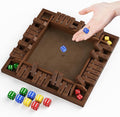 Shut The Box Game Wooden 1 2 3 4 Players Shut The Box Board Games with 8 Dice Math Addition and Pub Close The Box Game Wodden for Kids &amp Adults 12 Inch