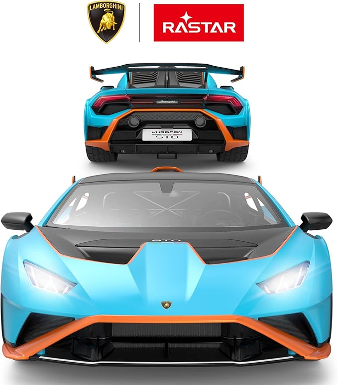 RASTAR Lamborghini RC Car 1/14 Lamborghini Huracán STO Model Car 2.4Ghz Blue Remote Control Toy Car for Boys