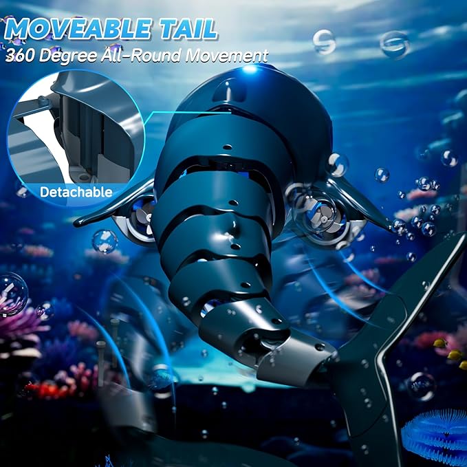 Remote Control Whale Shark Toys for Boys Kids 1:18 Scale High Simulation Shark for Pool 2.4Ghz Electric RC Shark Boat Fish Toys with Light &amp Spray Toy Shark Gifts for 6 7 8 9 Year olds Kid Boy