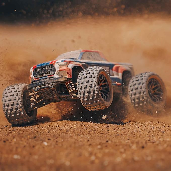 ARRMA RC Truck 1/18 Granite GROM MEGA 380 Brushed 4X4 Monster Truck RTR with Battery &amp Charger Blue ARA2102T1