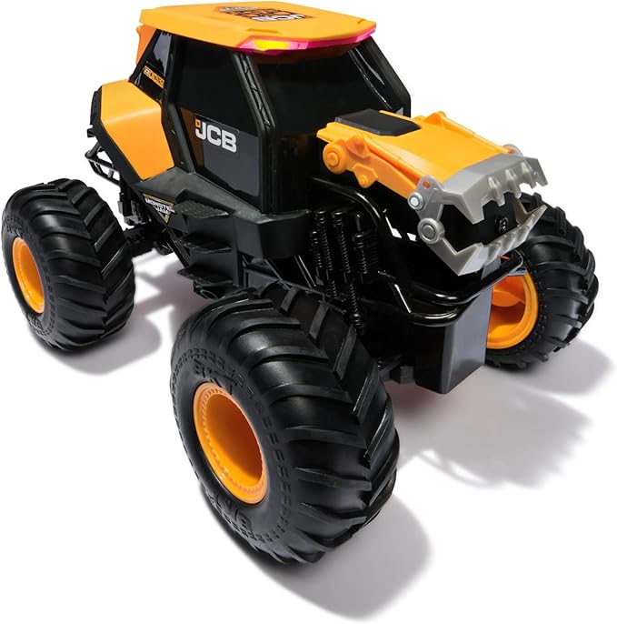 Monster Jam JCB DIGATRON Remote Control Truck 1:15 Scale RC Monster Truck with 2.4GHz Full-Function Controller Indoor/Outdoor Official Vehicle for Kids Ages 4+