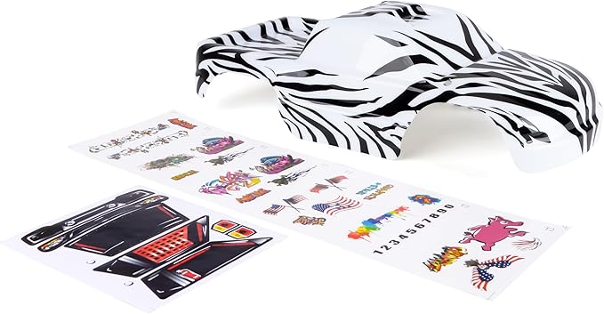 SummitLink Custom Body Compatible for 1/10 Scale RC Car or Truck (Truck not Included) (Zebra)