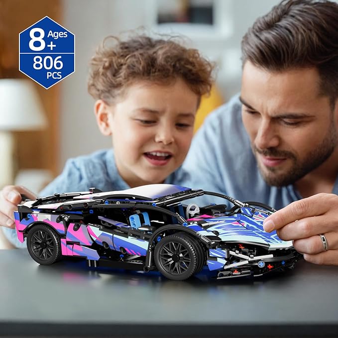 Sport Car Building Block Sets for AdultsTechnical Race Car Collectible 1:14 Model Scale Engineering Toy Racing Cars Birthday for Men Boys Teens Age 8+ 8-12 12 13 14 14+