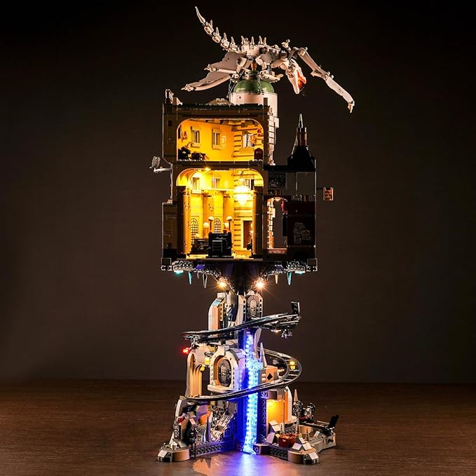 Upgraded Led Light Kit for Lego Gringotts Wizard Bank Horcrux War Building Set Compatible with Lego 76417(Model Not Included)
