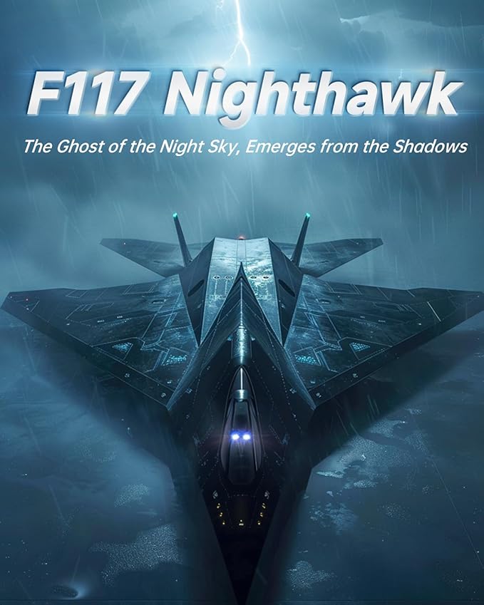 F-117A Nighthawk Fighter Jet Building Block Set for Adults 14+ 20 Inch Planet Military Airplane Air-Force with Display Stand Compatible with Lego 1375 Pcs