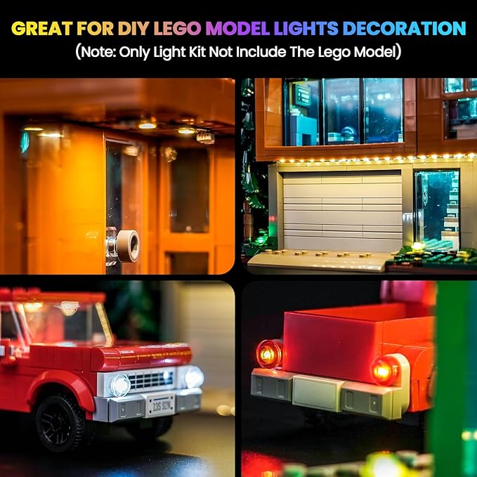 Upgraded Led Light Kit Compatible with Lego Twilight The Cullen House Building Set Lights Decoration Compatible with Lego 21354 (Model Not Included)