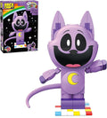 Brickcraft Poppy Playtime CatNap Smiling Critters Building Set 151 Piece Posable Purple Cat Figure with Tail Collectible Horror Game Building Toys Gift for Boys &amp Girls Ages 8 and Up