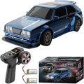 KF30 1/43 Mini RC Drift Car 2.4G Full-Proportional 4WD RC Racing Car Model with LED Lights and Gyro RTR (Blue)