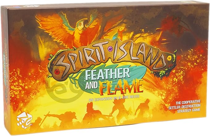 Greater Than Games | Spirit Island: Feather &amp Flame | Cooperative Strategy Board Game Expansion | 1 to 4 Players | 90+ Minutes | Ages 14+