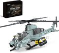 AH-1Z Viper Attack Helicopter Building Block Set (597 Pieces) - Compatible with Lego Plane Set Military Aircraft Model Kit Gifts for Adults