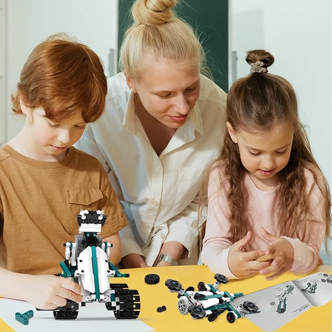 STEM Robot Toys for 8-14 12 in 1 Remote Control Robotics Toys for Kids Programmable Building Robot Kit Birthday Present for Science Educational(469 Pcs)