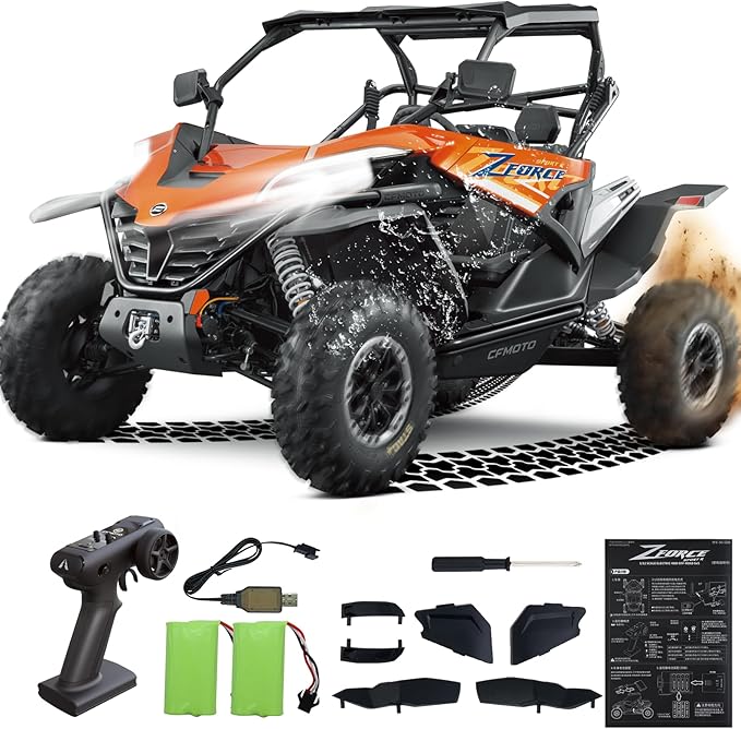 Remote Control Car All Terrain for Zforce 4WD Off Road UTV Trucks with 3 Speed and LED Bodylight 1:12 Scale Electric RC Crawler Vehicle Toy Gifts for Boys Girls Adults 2 Batteries Included