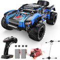 DEERC 1:12 Fast RC Cars 45KPH 4WD High Speed Short Course RC TruckOff-Road All Terrain Remote Control Car with 2 Rechargeable Batteries &amp Spare Tire2.4GHz RC Monster Truck for Adults Kids Boys