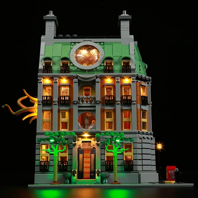 BrickBling LED Light Compatible with Lego Sanctum Sanctorum 76218 Modular Building Set Creative Lights Compatible with Lego 76218-Upgraded Version (Without Model)