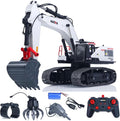 US in Stock 1/14 HUINA RC Metal Excavator Model 1594 Radio Control 22CH Ball Claw Bucket Comes with Lights and Sound Hobby Grade Model for Ages 14+